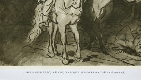 Josef Mánes, Záboj a slavoj na bojišti, 20 x 28 cm, venk. 24 x 32cm (3)