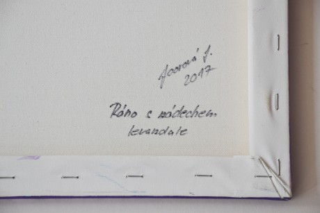 Zdenka Zoorová, Ráno s nádechem levandule, 2017, akryl na plátně, ošetřeno lakem, 40x40cm, tl. bl. 11,25mm (5)