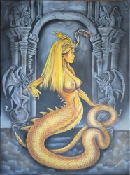 Němeček Petr, Hadí žena, akryl,pl, 50x7056487dfcc1c96