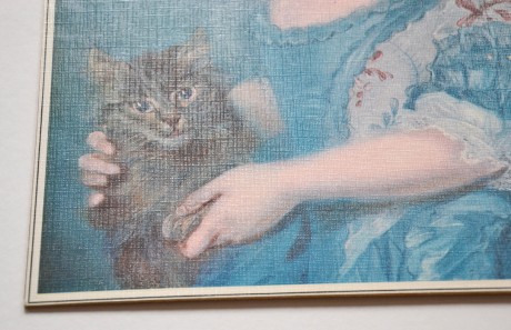 Perronneau, Jean-Baptiste, Dívka s kotětem, 31 x 41cm, bílý okraj0,5cm, tl.2,8mm (3)