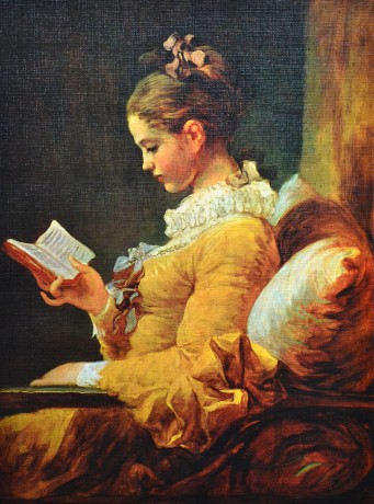 J. H. Fragonard, 1732-1806, Ragazza che legge, 33x47, bílé okraje, obraz 29,4x40 (1)
