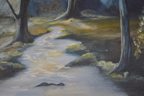 Zdenka Zoorová Lesní zastavení, olejomalba na plátně tl. 15mm, 60x60cm (4)