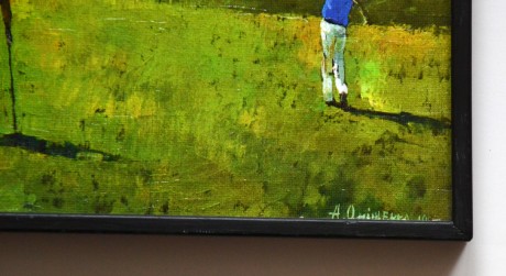 Alexandr Onishenko, Golf, 25x25cm, autorská reprodukce, kvalitní tisk na plátně, gelováno. (2)