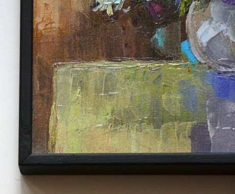 Alexandr Onishenko, Spring Lilacs - Jarní šeříky, 25x25cm, autorská reprodukce, kvalitní tisk na plátně, gelováno. (3)