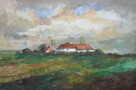 Zdeněk Žemla, Na samotě, olejová tempera na sololitu tl. 5,33mm, 60,5 x 40,5cm, č.58 (1)