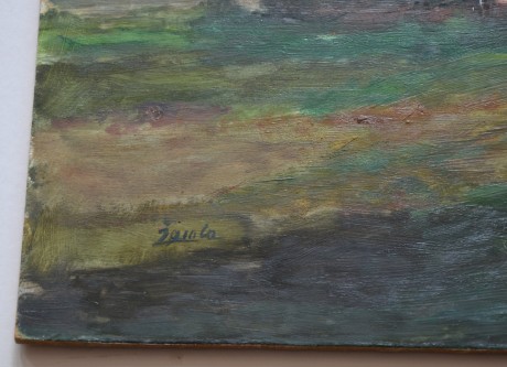 Zdeněk Žemla, Na samotě, olejová tempera na sololitu tl. 5,33mm, 60,5 x 40,5cm, č.58 (2)