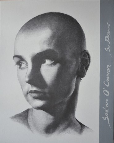 Síkora Tadeáš Sinéad O'Connor akryl plátno tl. 31,26mm, r.2005, 65 x 80 (1)