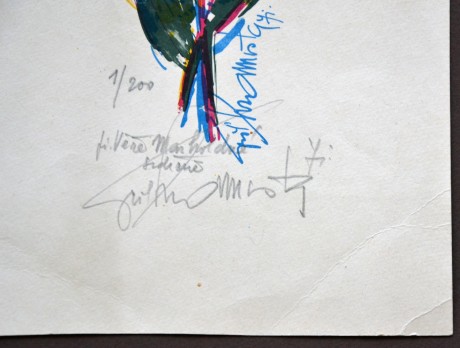 Cyril Chramosta, Květiny,bar. litog. 1-200, 15x35,5cm, nah.+dole ohlé, věnování autora (3)
