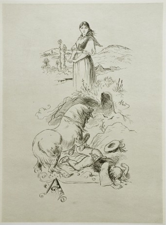 Mikoláš Aleš Ilustrace k písni Ach bože mój.20,5x27,5cm, venk. 24x32cm (3)