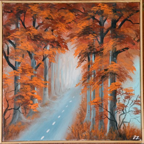 Zdenka Zoorová Cesta pl.akryl 40x40,rok2015,tl.bl.17mm(1)