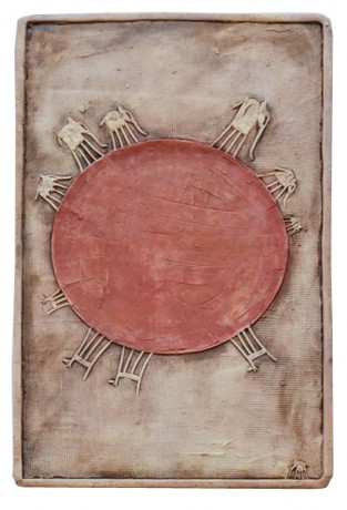 Lucie A. Babák Cesta do Japonska reliéf keramika 44x72