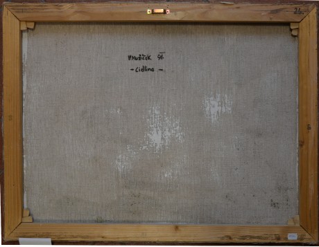 Vlastimil Můžíček Cidlina olej na plátně 80x60, tl. bl. 19mm, nezačištěno, rok 96 (2)