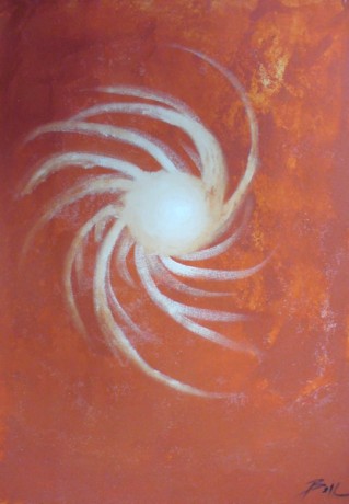 Petr Beneš, Tanečnice akvarel na sololitu,  76x107cm