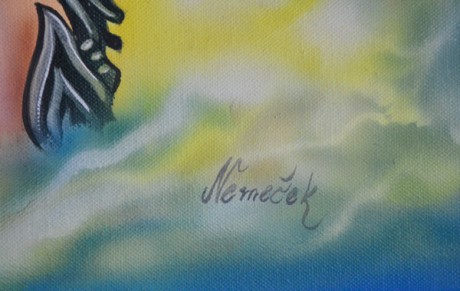 Němeček Petr, Bojovnice,signace,airbrush,komb.tech,plátno,50x70