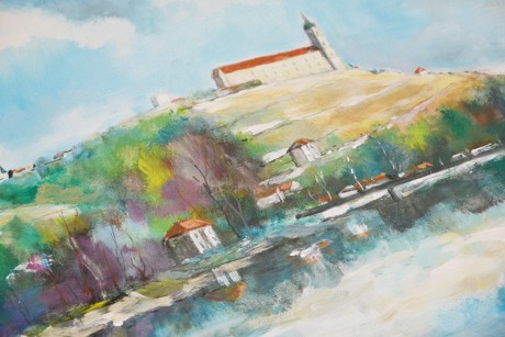 Zdeněk Žemla Mělník rok2015 ol. tempera 100x50 (2)