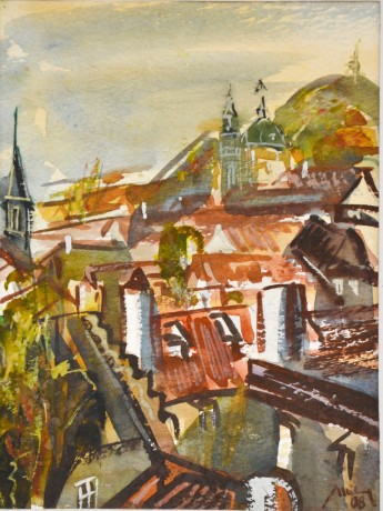 Martin Mikověc Praha 7 akvarel 13,5x18 ps21,5x30 (2)