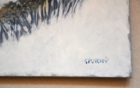 Josef Spurný Mělník pastel, akryl na kartonu tl. 2,5mm, 70 x 35cm (2)