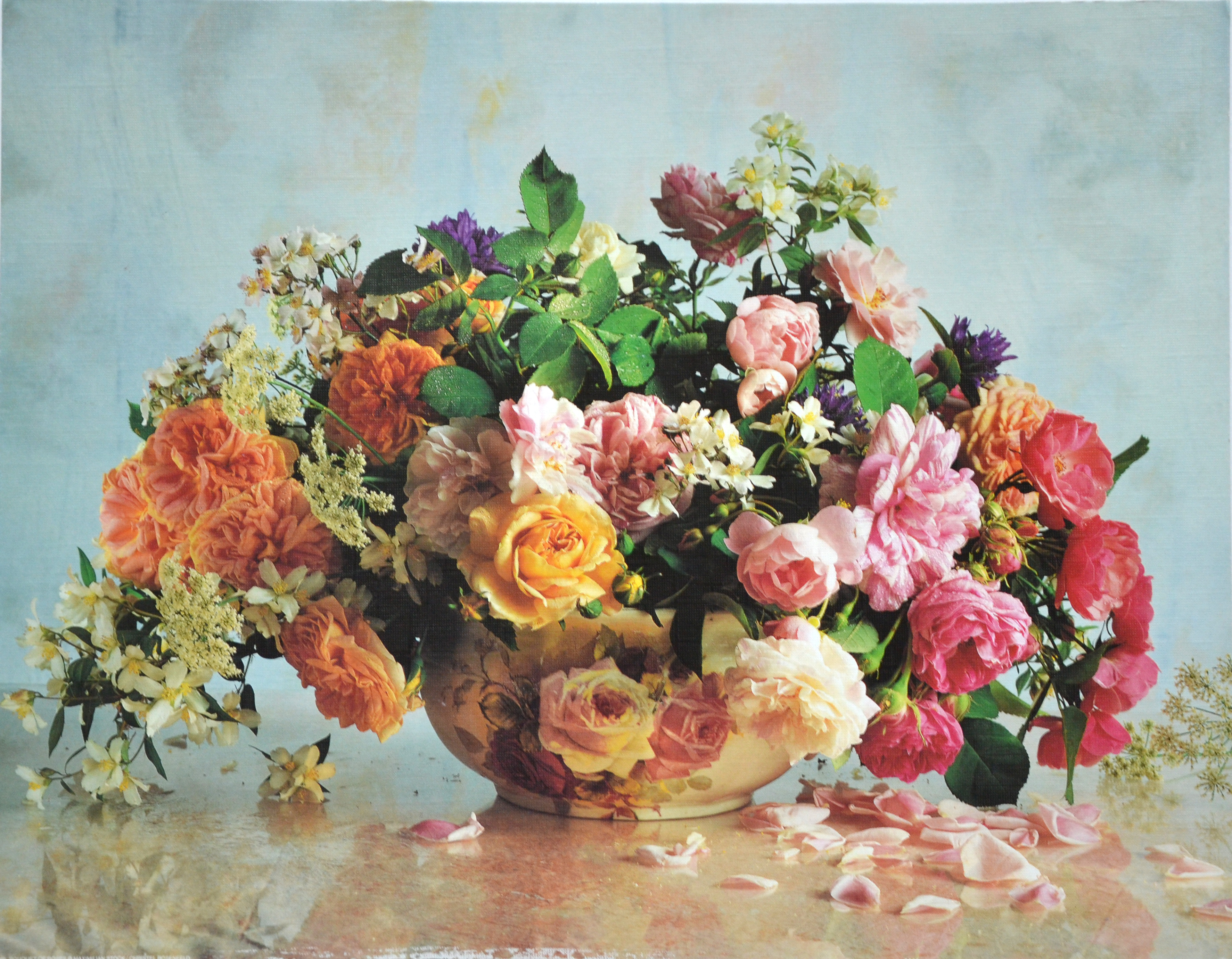 Bouquet of roses, Maximilian Stock-Christel Rosenfeld, 50x40, tl. kartonu 2mm, dole mírně poničeno (1)