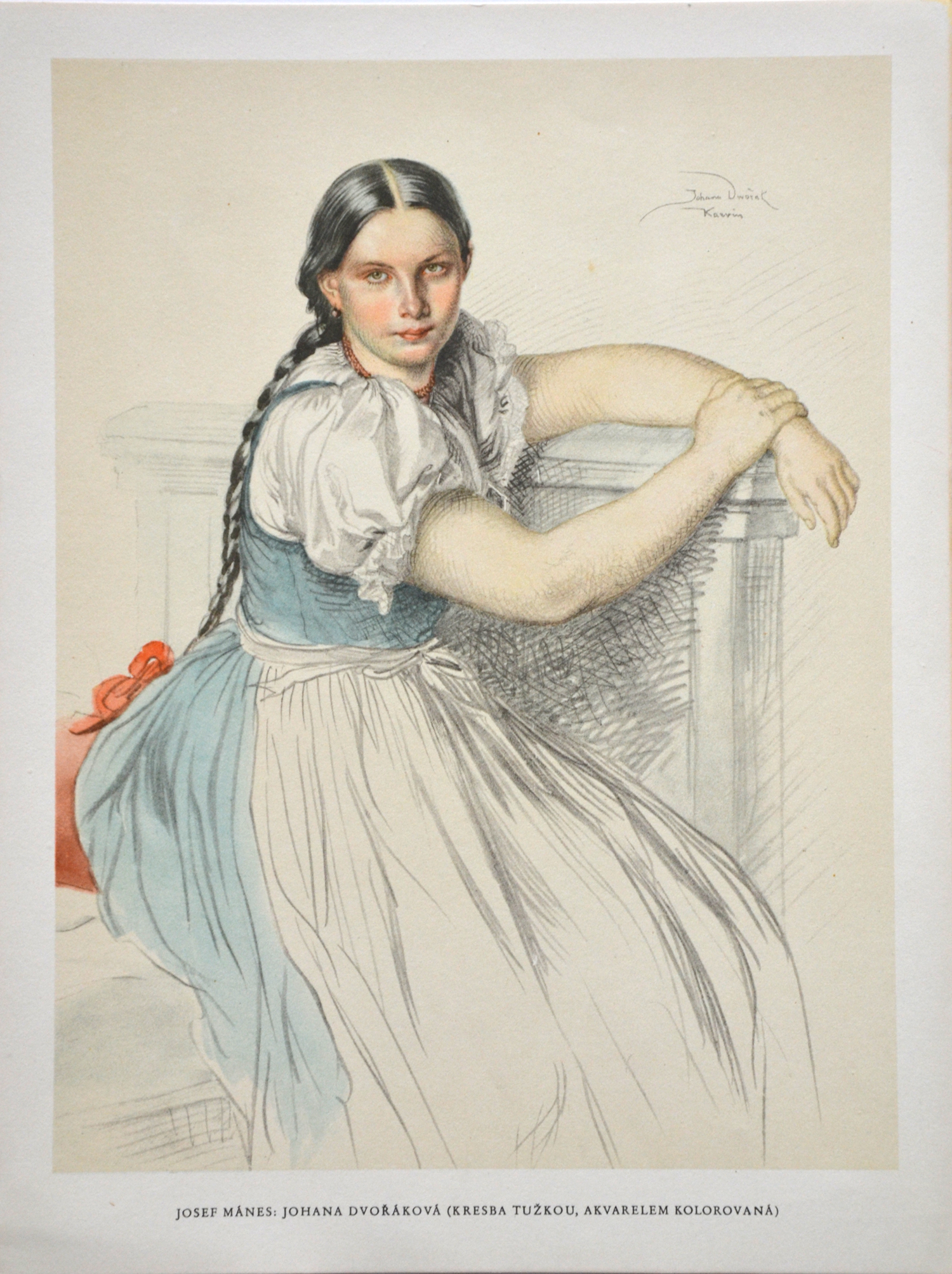 Josef Mánes, Johanka Dvořáková, 21x28cm, venk. 24x32cm (3)