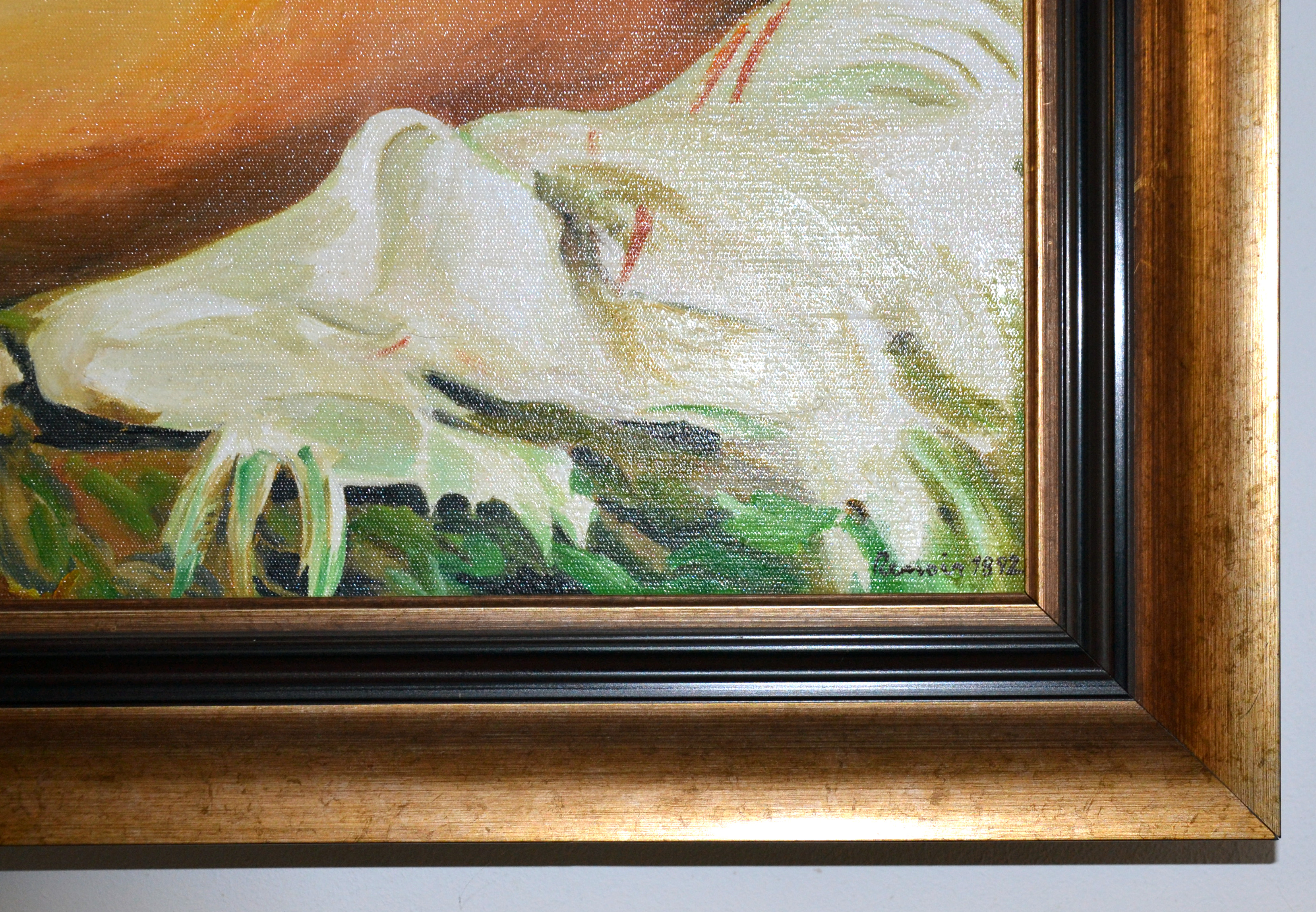 Dana Šlapáková Koupel - Seated Bather - Renoir olej na plátně, 60x80 rám 71x91 (2)