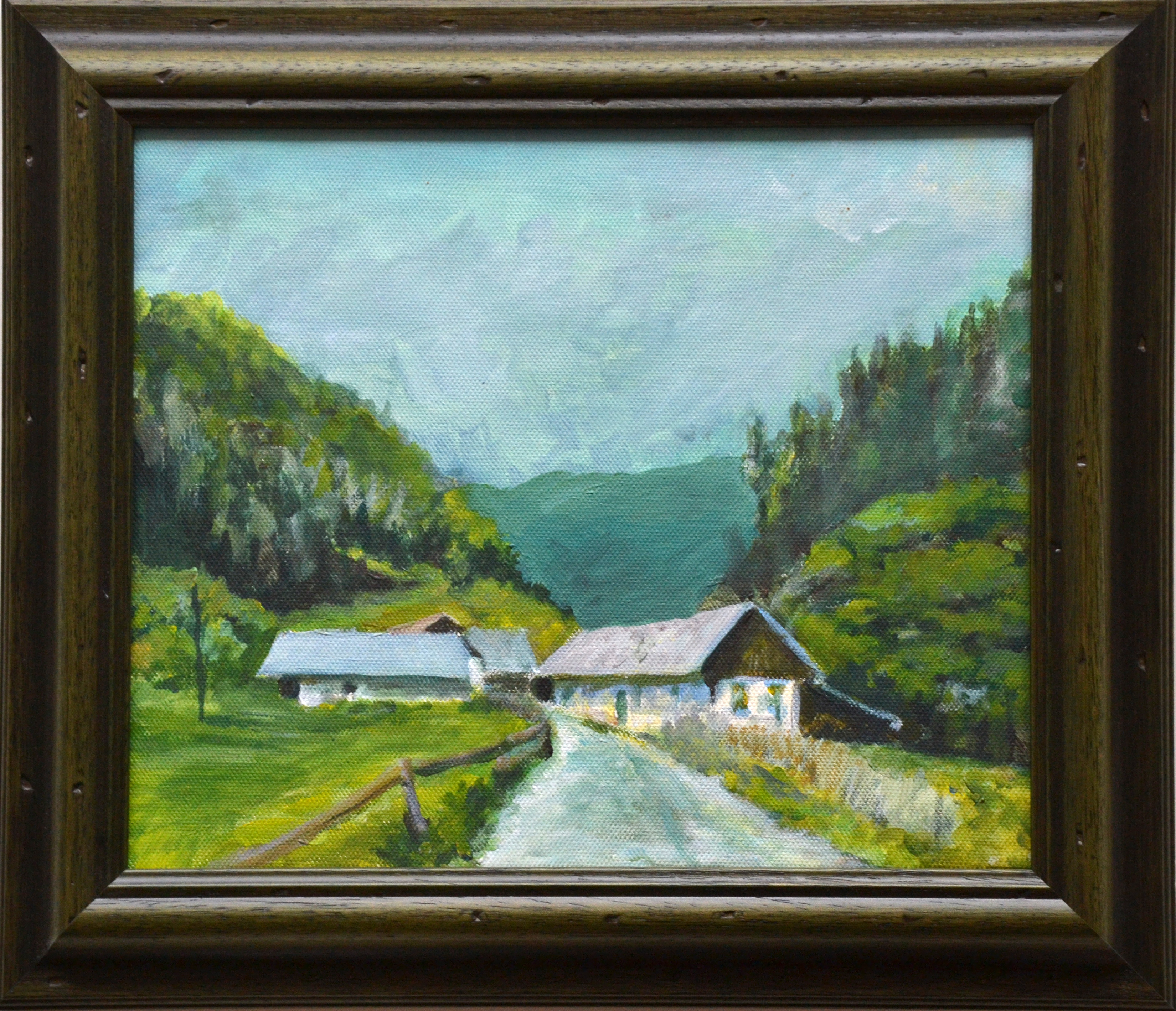 Jaroslava Drechslerová V údolí olej na plátně 30x25 rám38x33 (1)