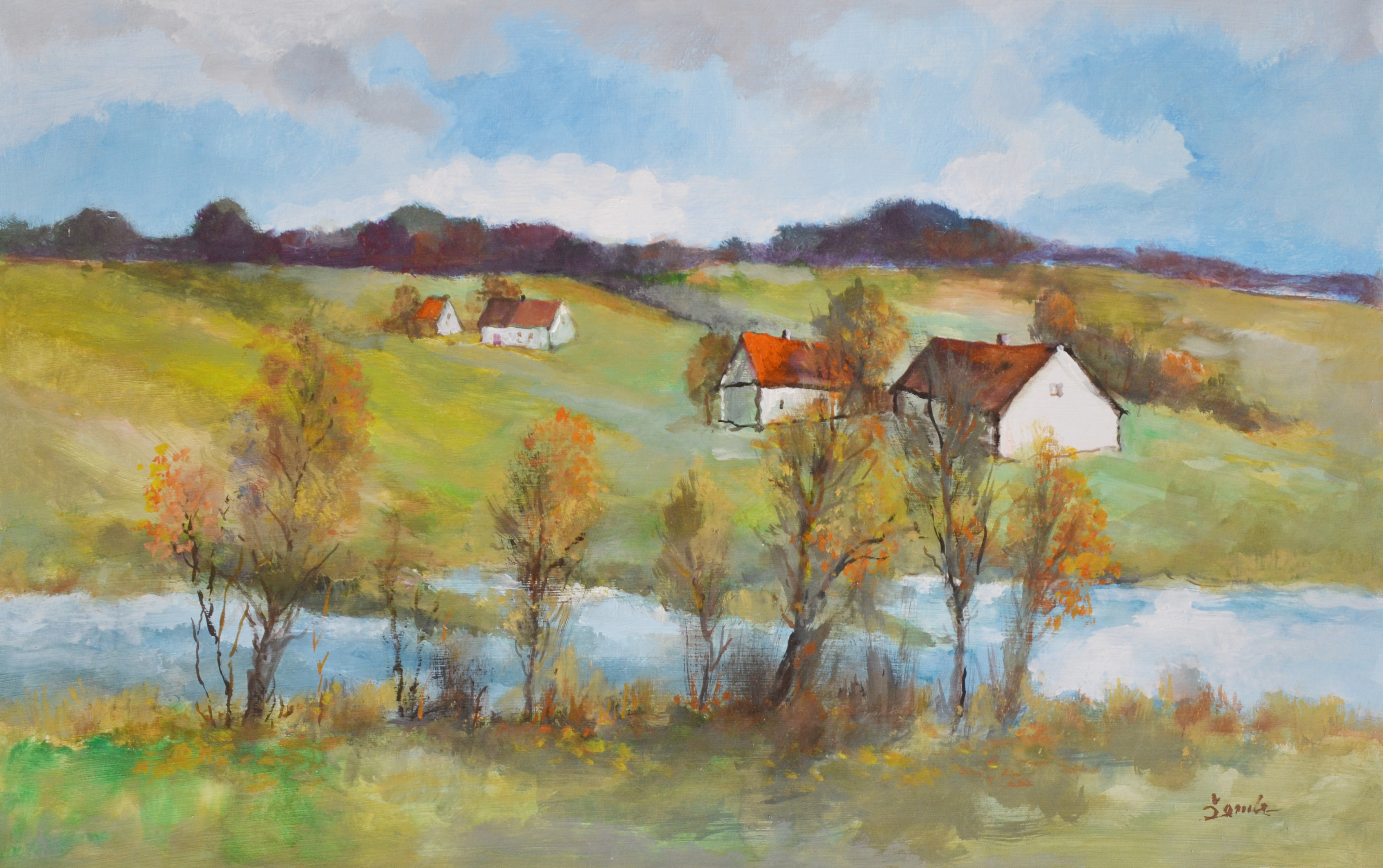 Zdeněk Žemla Vysočina ol. tempera na sololitu 67,5x43,5 (1)