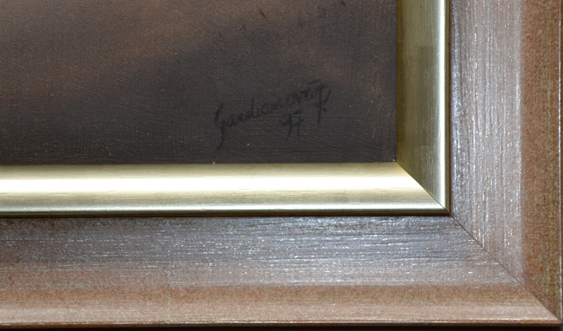 Pavlína Gardianová Soucit olejomalba na sololitu, rok 1997,  41,5 x 57,5 v rámu 51 x 67, (3)